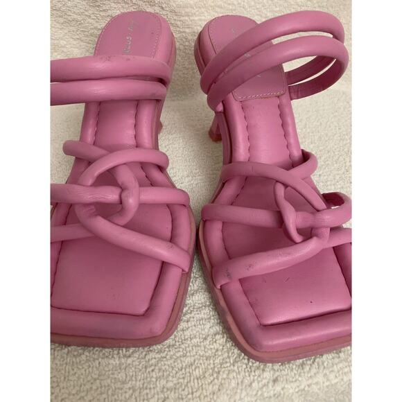 Circus Sam Edelman Pink Slip On Sandals Strappy Heels Womens 6 - Picture 8 of 9